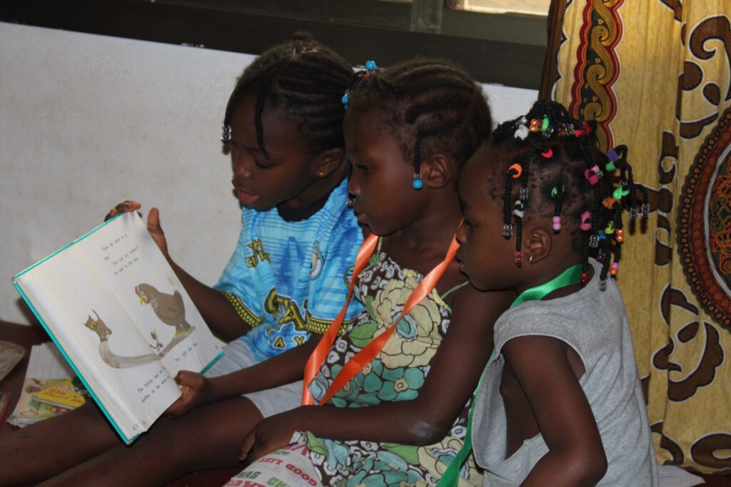 Reading with sisters